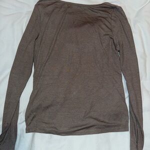 Nuuds Slinky Rib Open Back Top in Mocha